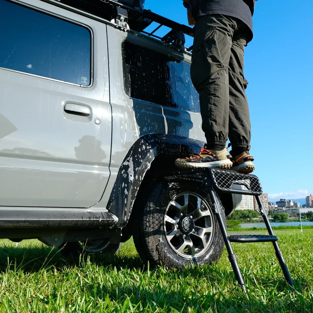 3D MULTIFUNCTIONAL TIRE STEP LADDER WITH EXTENSION KITS