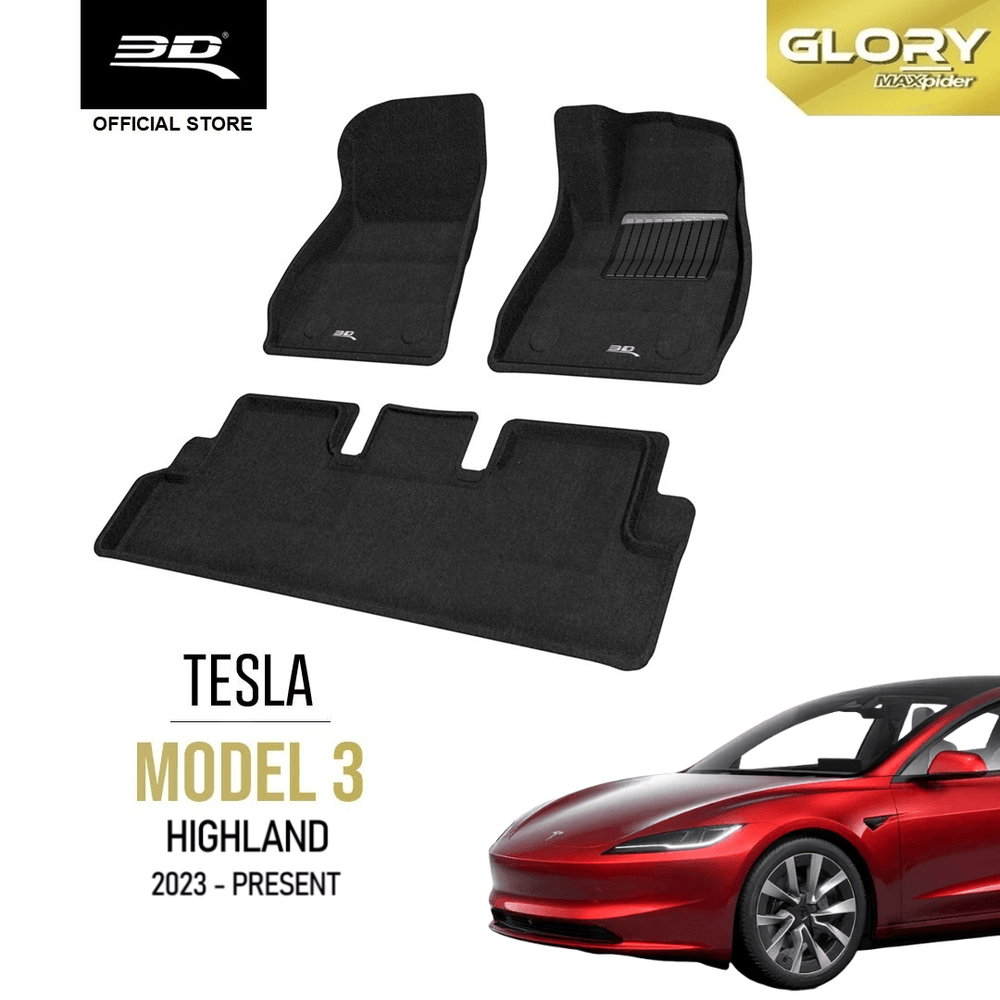 TESLA MODEL 3 HIGHLAND [2023 - PRESENT] - 3D® GLORY Car Mat - 3D Mats Malaysia Sdn Bhd