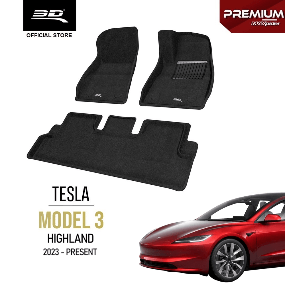 TESLA MODEL 3 HIGHLAND [2023 - PRESENT] - 3D® PREMIUM Car Mat - 3D Mats Malaysia Sdn Bhd