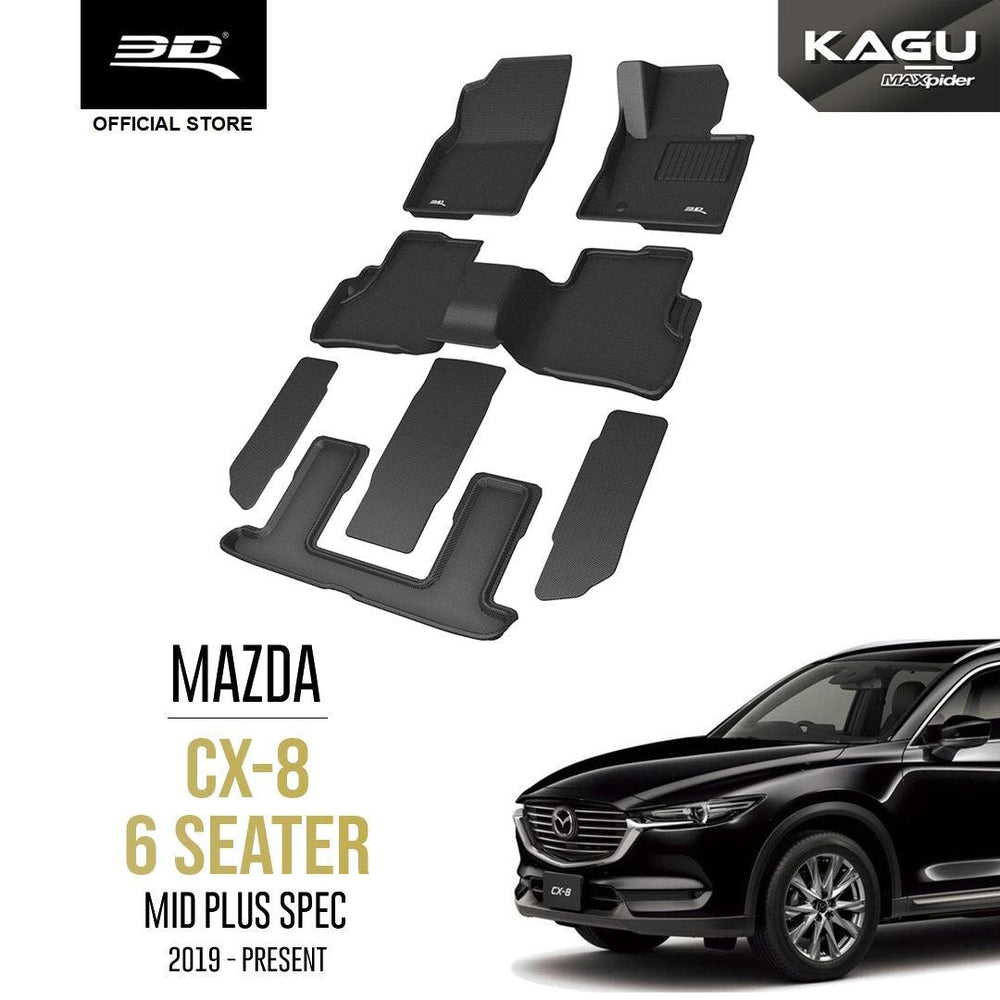 MAZDA CX8 (6 SEATER) MID PLUS [2019 - PRESENT] - 3D® KAGU Car Mat - 3D Mats Malaysia Sdn Bhd
