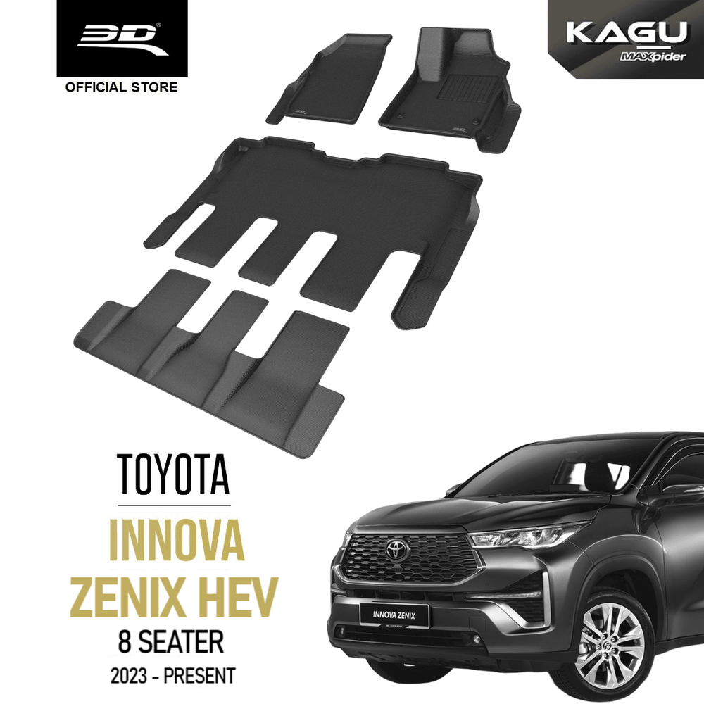 TOYOTA INNOVA ZENIX (8 SEATER) [2023 - PRESENT] - 3D® KAGU Car Mat - 3D Mats Malaysia Sdn Bhd