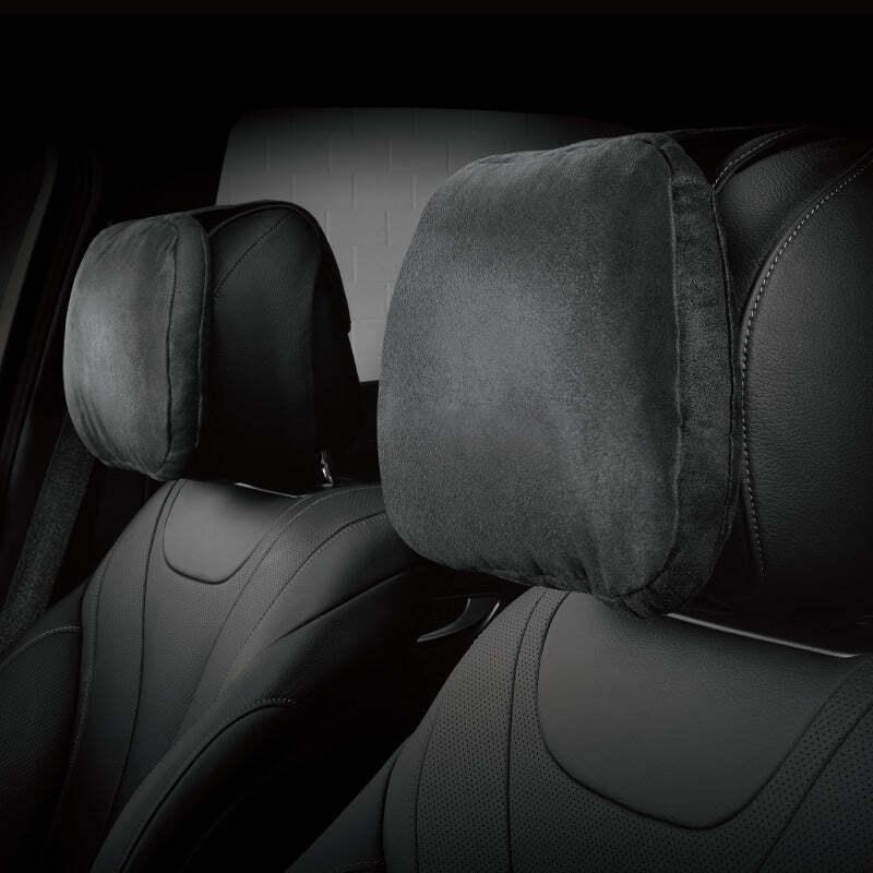 SUEDE HEADREST (BLACK) - 3D Mats Malaysia Sdn Bhd