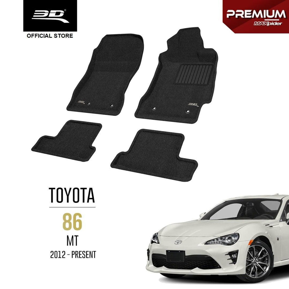 TOYOTA 86 MT [2012 - 2021] - 3D® PREMIUM Car Mat - 3D Mats Malaysia