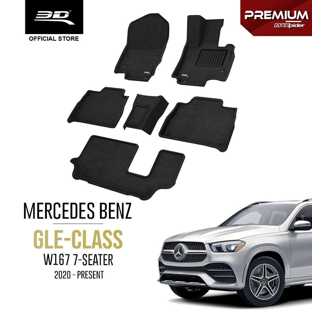 MERCEDES BENZ GLE W167 7-Seater [2020 - PRESENT] - 3D® PREMIUM Car Mat - 3D Mats Malaysia Sdn Bhd