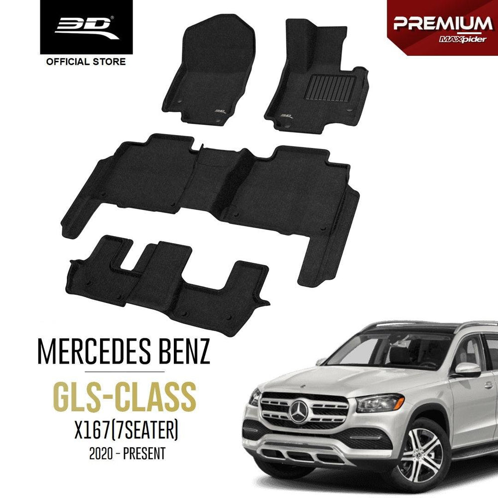 MERCEDES BENZ GLS X167 (7 SEATER) [2020 - PRESENT] - 3D® PREMIUM Car Mat - 3D Mats Malaysia