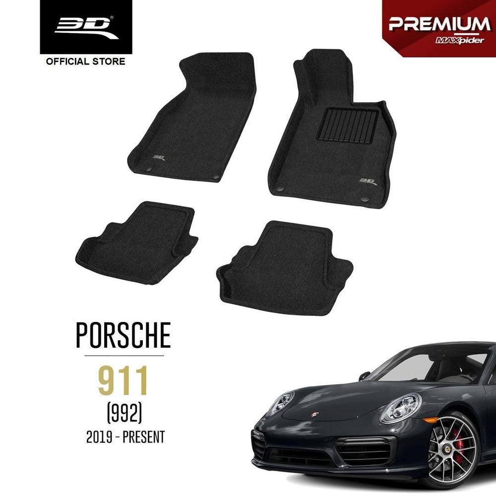 PORSCHE 911 (992) [2019 - PRESENT] - 3D® Premium Car Mat - 3D Mats Malaysia